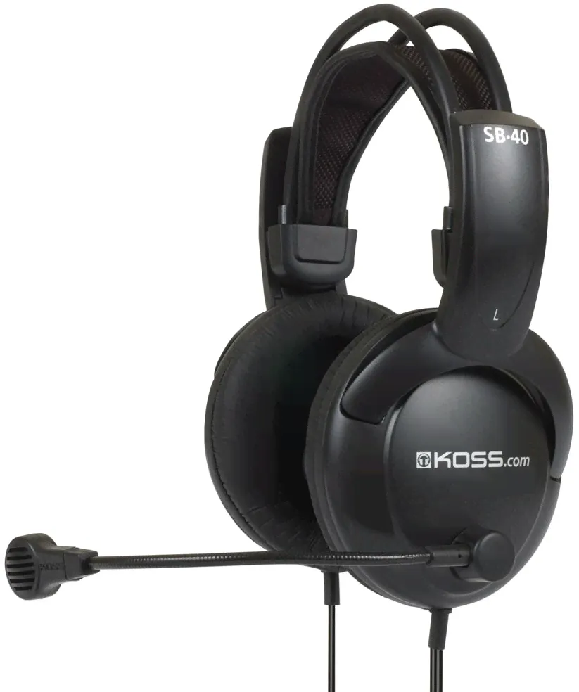 1419912 Наушники с микрофоном Koss Koss SB40 черный 2.4м мониторные оголовье (15110522)-0
