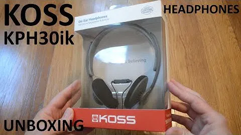 Unboxing Koss KPH30ik On-Ear Headphones (Grey)