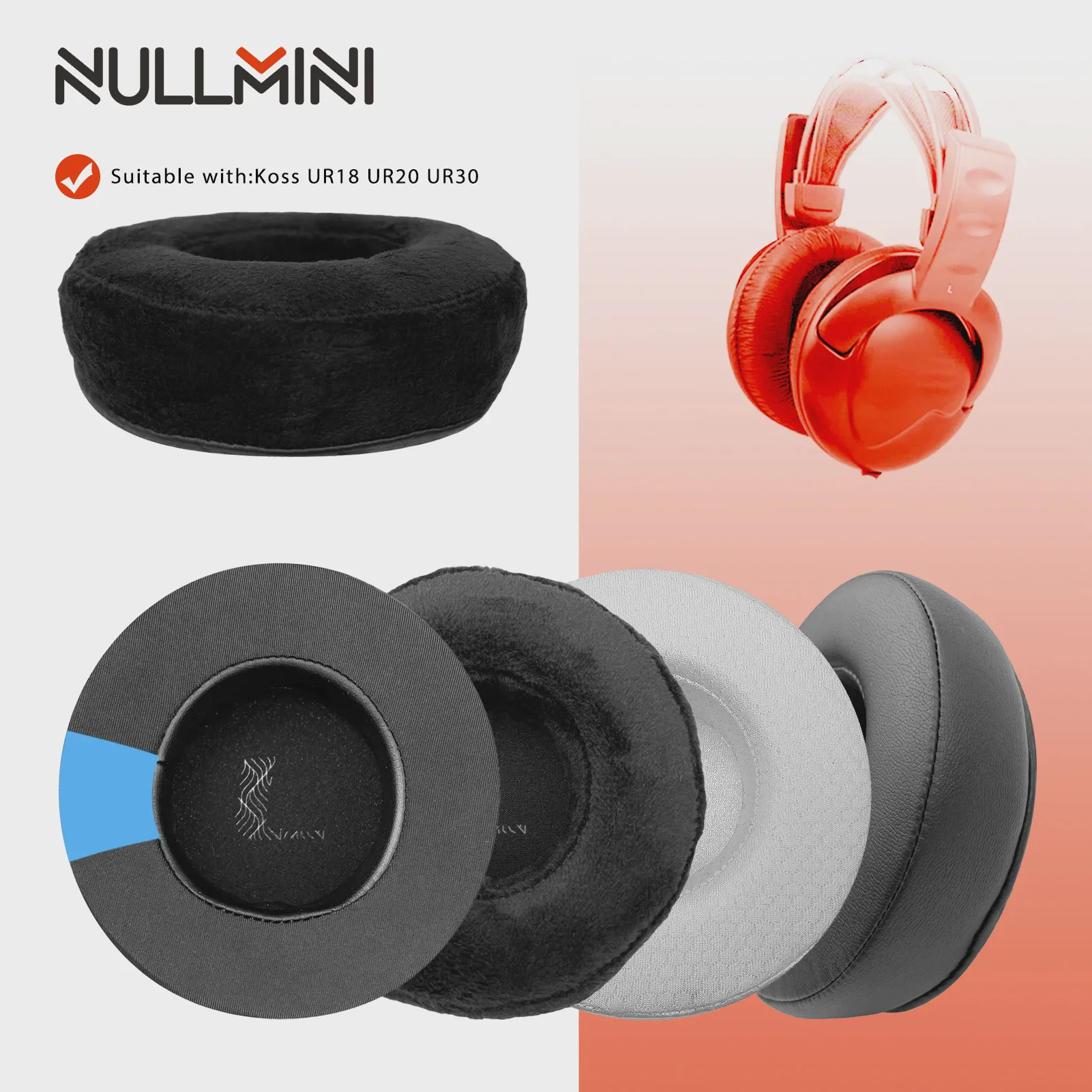 Сменные амбушюры NullMini для наушников Koss UR18 UR20 UR30, ушная подушка, охлаждающий гелевый вкладыш